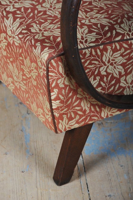 Originele art-deco fauteuil, van J. Halabala voor UP Zavody, beukenhout, Tsjechië, jaren 1930. – UP Závody (photo 9 of 12)