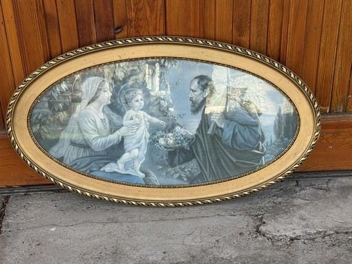 Art Nouveau Artist, Holy Family, Print, Framed