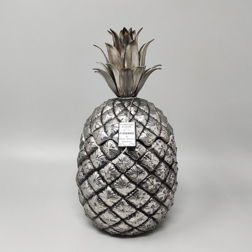 Splendido ananas portaghiaccio degli anni '60 di Mauro Manetti per Fonderia d'Arte Firenze. Prodotto in Italia.