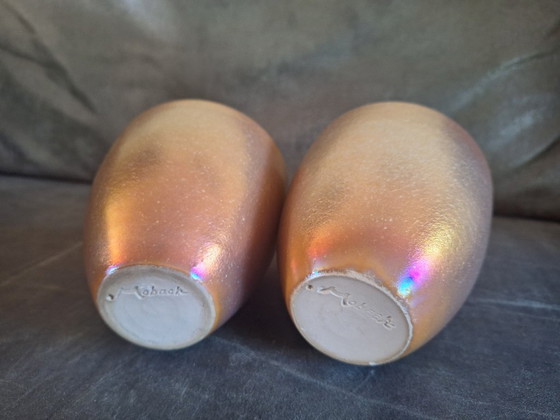 Image 1 of Mobach gold luster vases