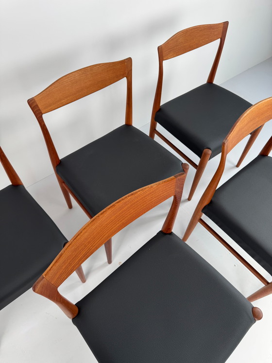 Image 1 of Set of 5 Danish Dining Chairs, attributed to Arne Hovmand-Olsen, Denmark, 1960s