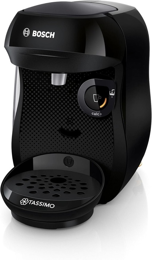 Bosch Machine à café multi-boissons Tassimo Happy friendly, TAS102EA, plus de 70 boissons chaudes, OneTouch, cafétière à dosette
