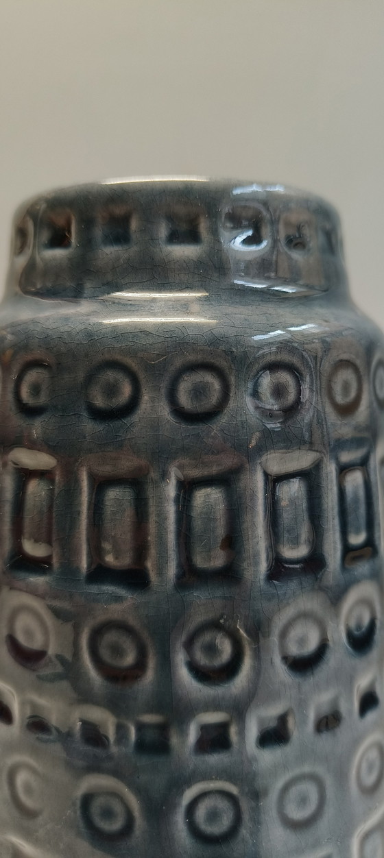 Image 1 of Vaso vintage 1970 Scheurich Inka in ceramica Germania Ovest blu