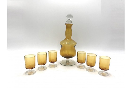 Image 1 of Carafe avec 6 verres, France, années 1960