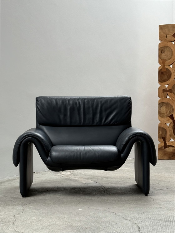 Image 1 of POLTRONA IN PELLE DE SEDE DS 2011 BLU SCURO