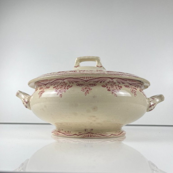 Image 1 of Soupière terre de fer Choisy le roi, faience d'art, H.Boulenger & cie., bordeaux , XIXeme s.