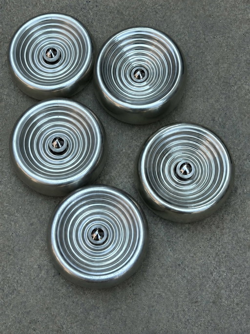 Castiglioni for Flos, Padina: rare set of 5 wall/ceiling lamps, Italy 1960s