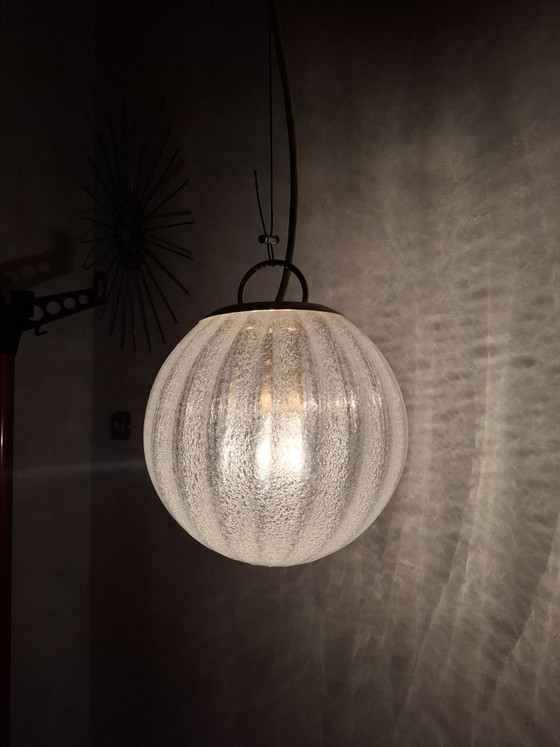 Lampadario anni sfera anni 70s – Lampade a sospensione, Vetro, Metallo (photo 7 of 10)