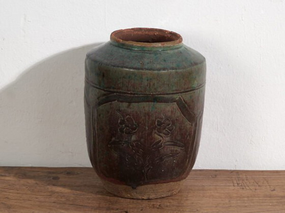 Antieke oosterse Vaas met bloemenreliëf (ca. 1820) #38 – Vazen (photo 30 of 40)
