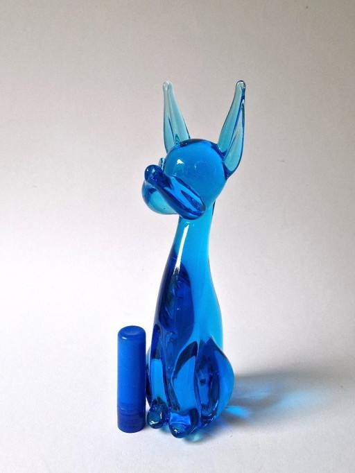 FM Konstglas - Großer blauer Hund - Färe Marcolin