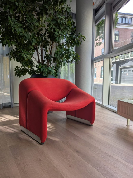 Image 1 of Pierre Paulin - Artifort Groovy Silla M F598 en Rojo - lote de 2