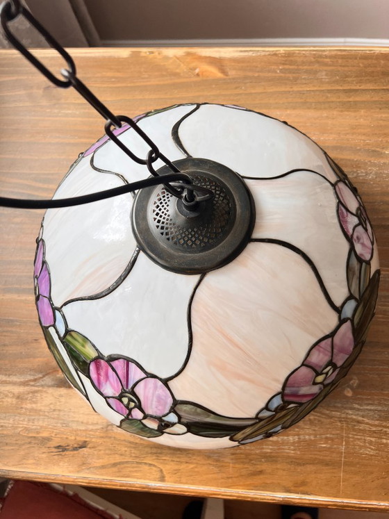 Image 1 of Lámpara de techo estilo Tiffany, luminaria, lámpara colgante de vidrieras, Art Nouveau