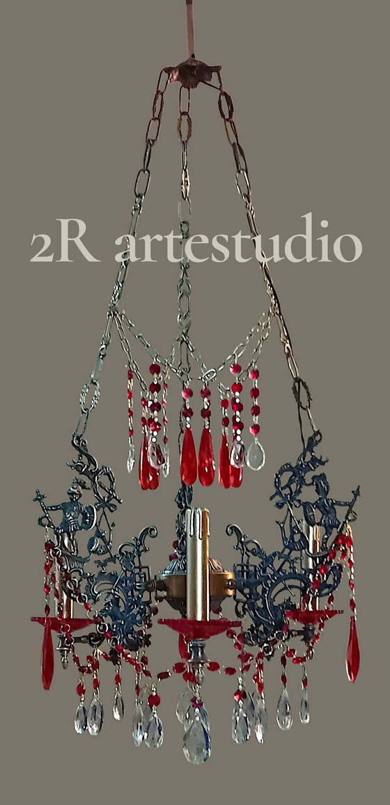 Image 1 of Kroonluchter Karmen.vintage. Italië