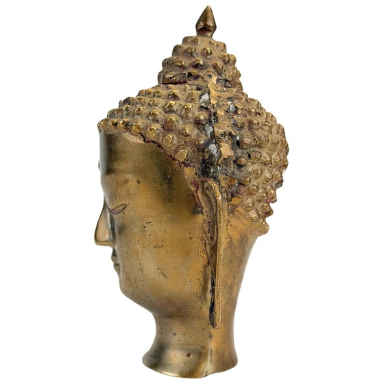Cabeza de Buda de Bronce al Estilo Nepalí-Himalayo Inspirado – Esculturas, Bronze (photo 7 of 9)