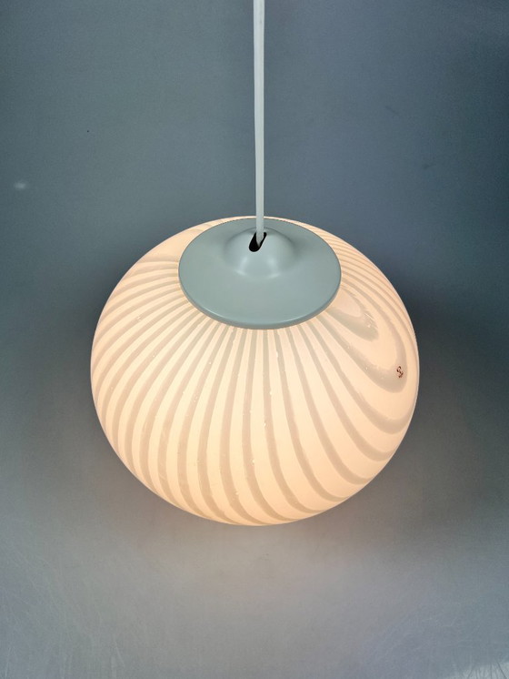 Image 1 of Suspension vintage, motif tourbillon/zèbre, Peill & Putzler, Allemagne, années 1970
