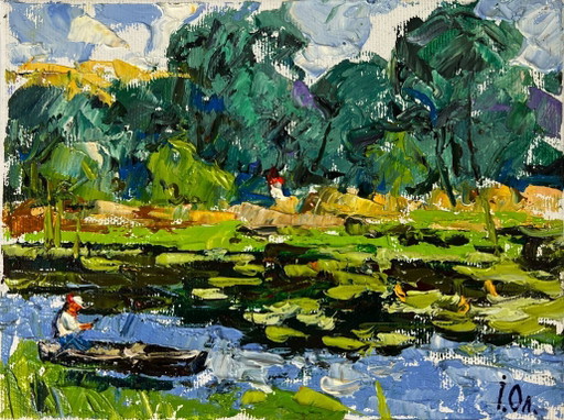 Vissen in een kleine rivier