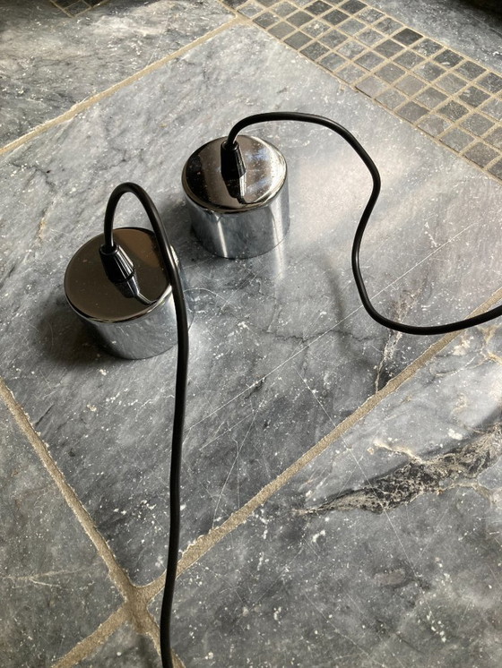 Image 1 of 2X Lampes pendantes massives de l'ère spatiale