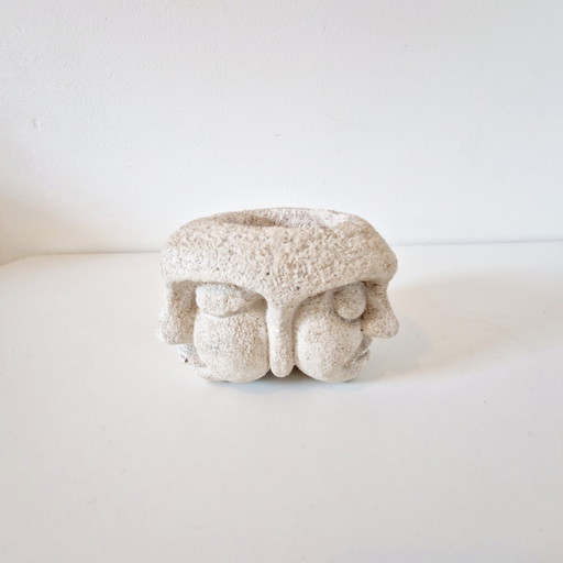 Vintage Sandstone Statue Waxine Holder