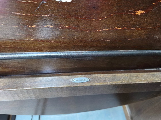 Image 1 of 1940s Thonet Cinema Double Seat, Beech Wood Theater Bench