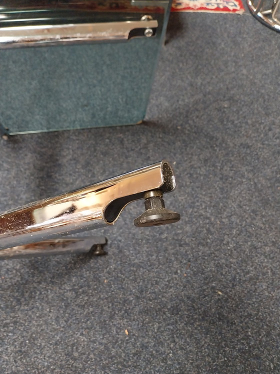 Image 1 of 1 table basse Ums Haller en chrome et verre