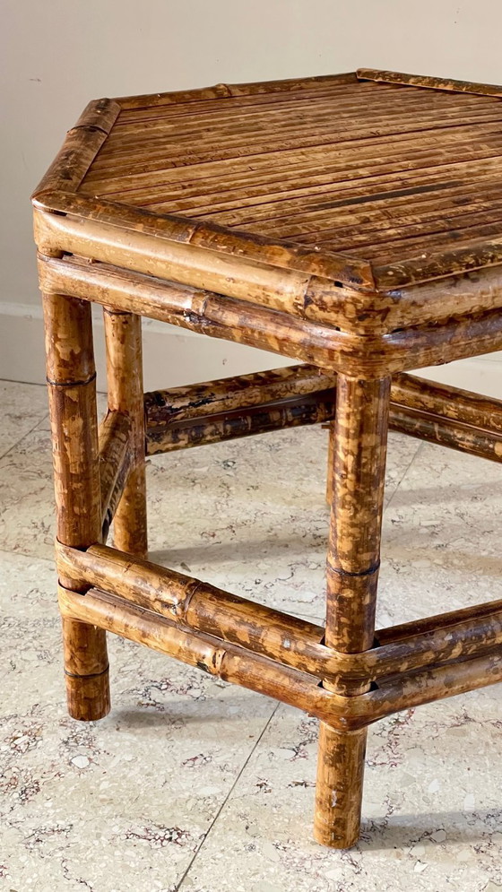 Image 1 of Vintage bamboo coffee table
