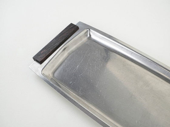 Image 1 of Plateau en acier inoxydable, design danois, années 1970, fabriqué au Danemark