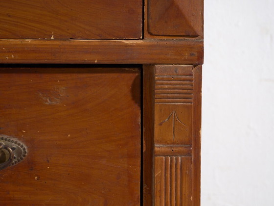 Antique Central European four-drawer chest of drawers – Central Europe, circa 1910 – Wood, Brass, Rustic (photo 40 of 40)