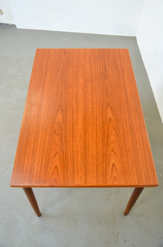 Image 1 of Vintage dining table, kitchen table, teak, mid-century, 60s/70s, extendable, retro