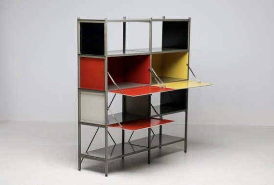 Gispen 663-2 Armario de almacenamiento modular – Wim Rietveld 1954 – Armarios de almacenamiento, Aluminium (photo 12 of 15)