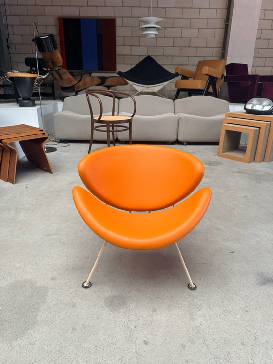 Artifort Orange Slice Junior, Pierre Paulin, Sedie e poltrone, Skai, Metallo, Arancione, Modern (foto 4 di 8)