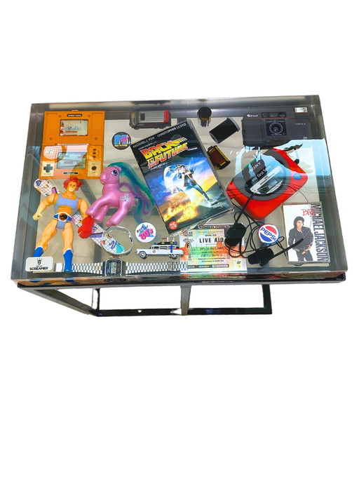 Time Capsule 1980s Epoxy Salon Table