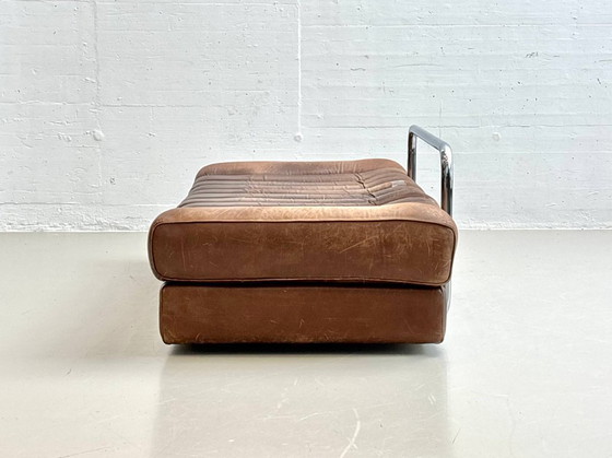 Image 1 of Sofá cama DS-85, un modelo emblemático de De Sede, color marrón coñac, Suiza, década de 1960.