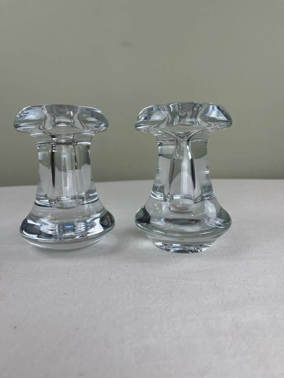 Set van jaren 70 design kandelaars – Kandelaars en kaarsen, Crystal, Glass, Vintage (photo 2 of 12)