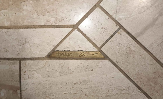 Image 1 of Rare Renato Zevi for FEDAM Coffee Table – 1970s Hollywood Regency – Adjustable Height