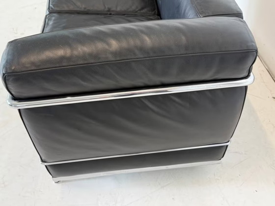 Image 1 of Canapé en cuir Cassina LC 2, canapé de bureau, design classique, réception