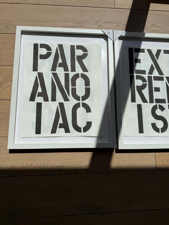Image 1 of CHRISTOPHER WOOL LITHOGRAPHY WARHOL TOGO INDUS STARCK Set of 6 framed