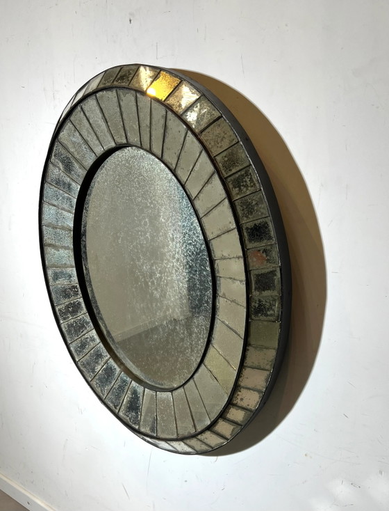 Grote vintage spiegel in Venetiaanse stijl – Wood, Glass (photo 4 of 5)