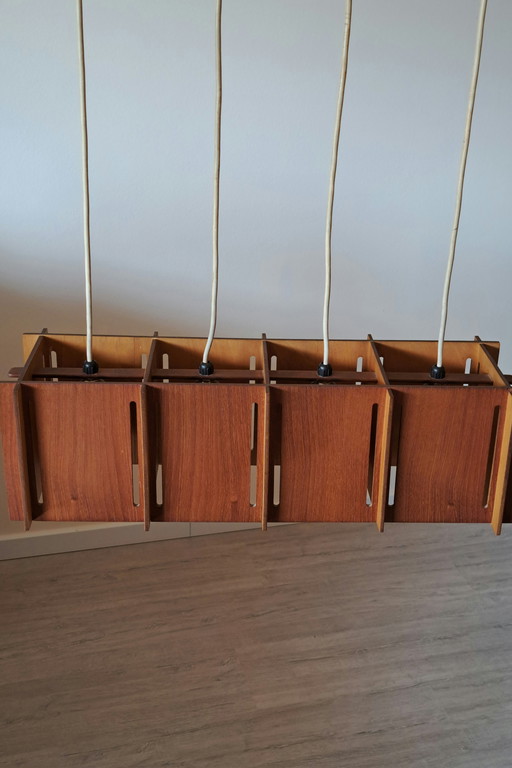 Scandinavian Teak Ceiling Lamp, 1960s - Mid - Century Modern