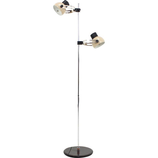 Vintage verstelbare metalen vloerlamp, Polen 1970