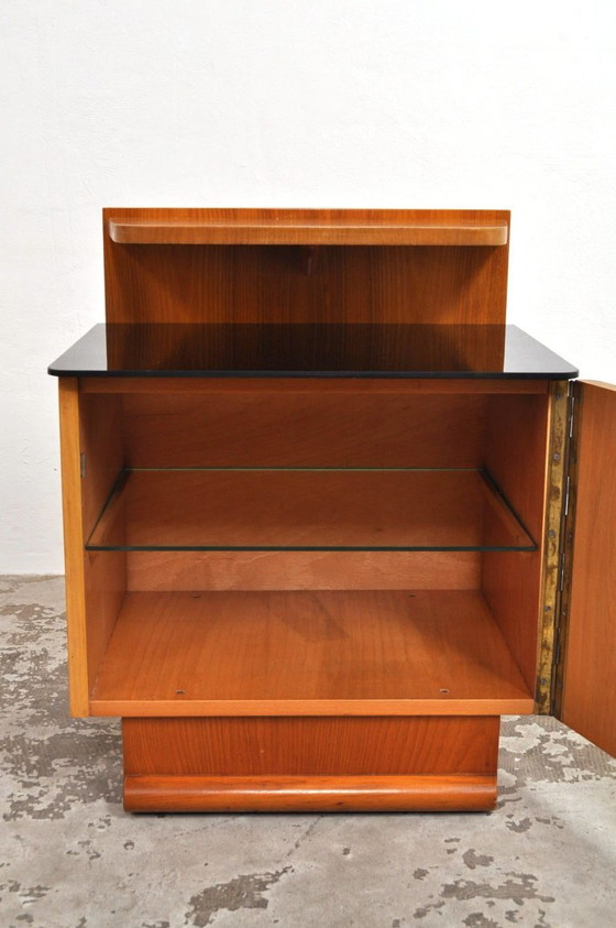 Comodini Art Déco Jindrich Halabala, anni '40 – Glass, Wood (photo 3 of 13)