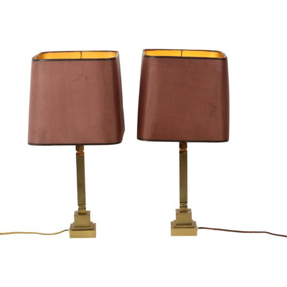 Image 1 of Vintage Brass Table Lamps Boulanger Style