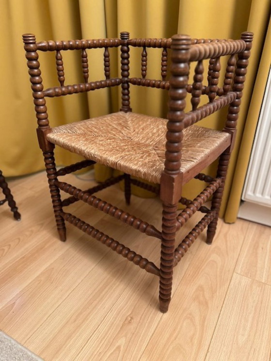 Image 1 of Sedia vintage in vimini a bobina