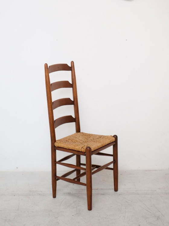 Image 1 of 4 timeless wooden and straw chairs