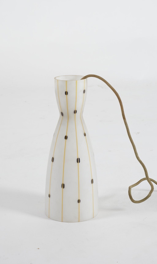 1950er Jahre, Fünfziger Jahre, Mid Century Milchglas-Hängeleuchte