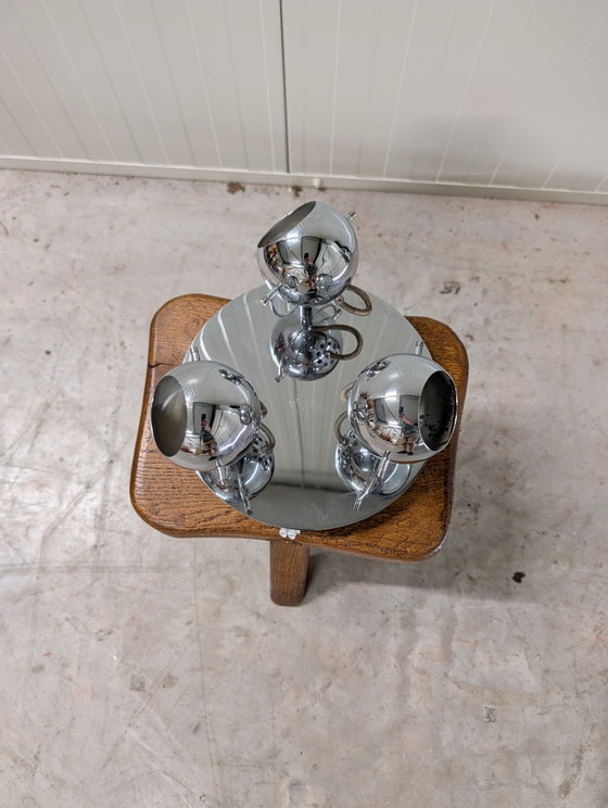 Vintage Chrome 'Eyeball' Ceiling or Wall Lamp – Ceiling lights, Glass, Metal (photo 5 of 5)