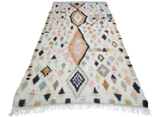 Handgeknoopt oosters wol Berber tapijt Modern Azilal 150x263cm