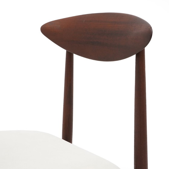 Image 1 of 8 chaises en teck et velours par Amma, 1960s