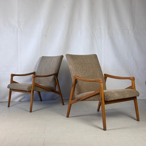 Pair of Jirí Jiroutek Armchairs for Jitona, 1960s