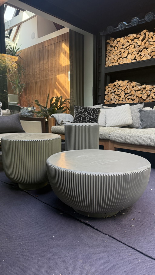 Set di 3 tavolini da caffè da giardino Juno di Baxter