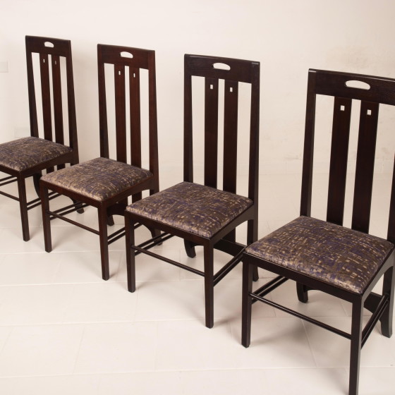 Charles Rennie Mackintosh Glasgow Style Ingram Low Chairs aus Eschenholz für Cassina – Esszimmerstühle, Wood (photo 11 of 20)